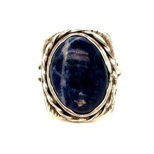 Vintage Sterling Blue Stone (Solidite) Ring